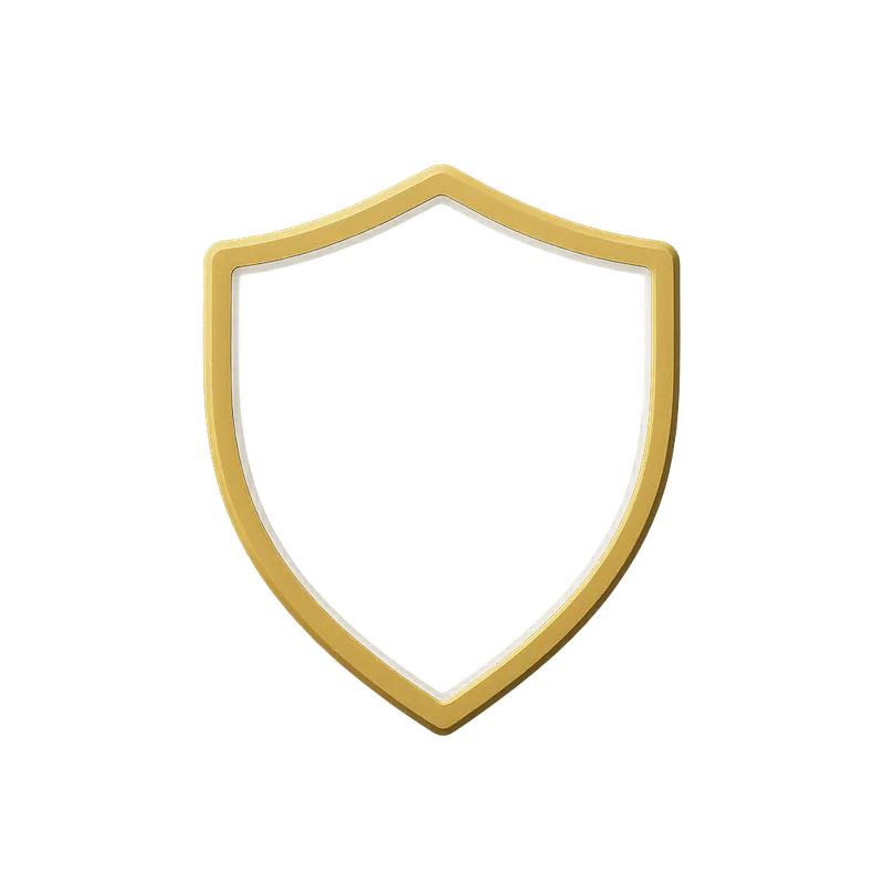 Create a small square trust-badge icon on a flat deep midnight navy background for an Australian online-casino information gu